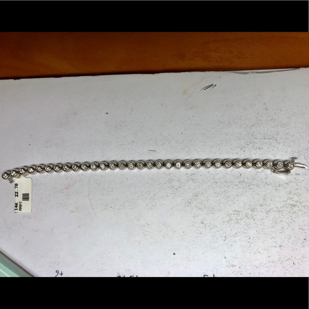 14kt Natural Diamond Tennis Bracelet